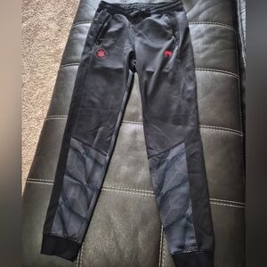 Venum Black Jogger Pants with Red Accents
